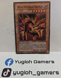 YUGIOH PRIME MATERIAL DRAGON PTDN-EN087 1 ST EDITION SUPER PLAYED - Image 1
