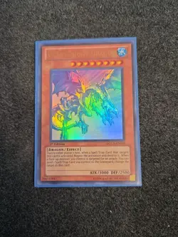 Yugioh White Night Dragon LCGX-EN205 Ultra Rare 1st Edition LP - Image 1