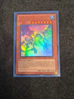 Yugioh White Night Dragon LCGX-EN205 Ultra Rare 1st Edition LP - Image 2
