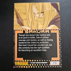 Naruto Ninja Ranks 15 Panini Card CCG Rare 2002 Sakura TCG MP - Image 1