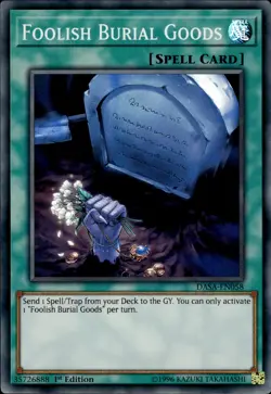 Foolish Burial Goods - Super Rare 1st Edition DASA-EN058 - LP - YuGiOh - Image 1