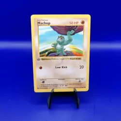 Machop 52/102 1st Edition Shadowless Base Set Pokemon Card TCG WOTC 1999 NM - Image 1