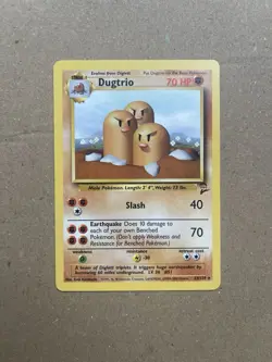 Dugtrio 23/130 Non Holo Rare Base Set 2 1999-2000 WOTC Pokemon Card NM - Image 1