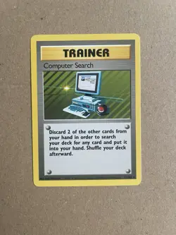 Computer Search 71/102 Non Holo Rare Base Set Unlimited WOTC Pokemon Card NM - Image 1