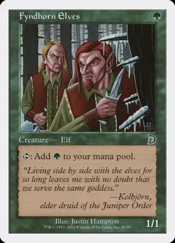 Fyndhorn Elves Deckmasters HEAVILY PLD Green Common MAGIC MTG CARD ABUGames - Image 1