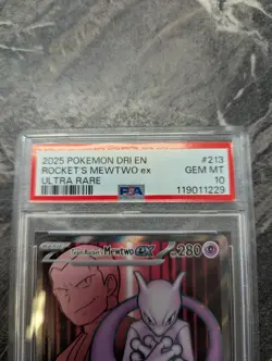 Team Rockets Mewtwo EX Ultra Rare Card 213/182 PSA 10 Pokemon TCG English - Image 4