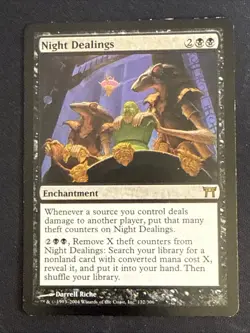 1x Night Dealings (132) Champions of Kamigawa MP MTG Magic the Gathering x1 MKE - Image 1