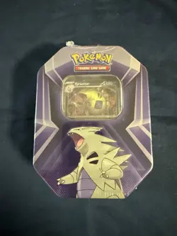 Pokemon TCG Triple Whammy Tin Tyranitar Sealed 3 Booster Packs New - Image 1