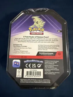 Pokemon TCG Triple Whammy Tin Tyranitar Sealed 3 Booster Packs New - Image 2