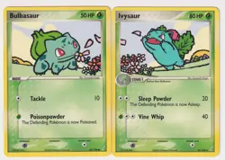 Pokemon Bulbasaur 45/100 and Ivysaur 34/100 | Crystal Guardians Set LP - Image 1