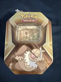 Pokemon Triple Whammy Tin Slaking Sealed New TCG Collectible Box - Image 1