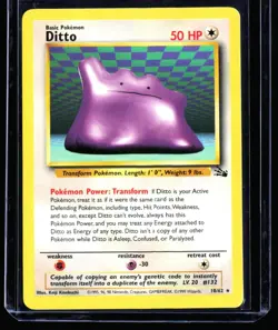 1999 Classic - Fossil Ditto #18 Non Holo Rare Pokemon Card - Image 1