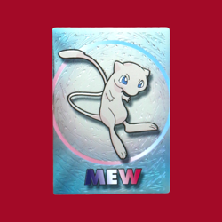 MEW--JAPANESE MEIJI EMBOSSED PROMO FOIL POKEMON CARD - Image 1