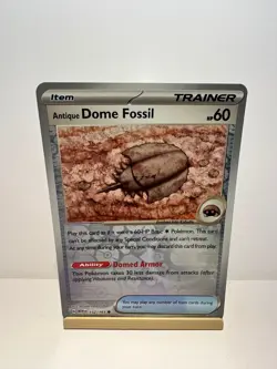 Antique Dome Fossil 152/165 Common 151 Pokemon Reverse Holo Near Mint - Image 1
