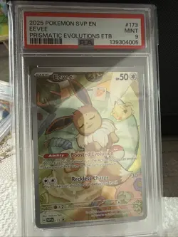 2025 POKEMON SVP EN-SV BLACK STAR PROMO #173 EEVEE PSA 9 - Image 1