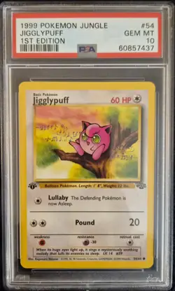 PSA 10 - 1999 Pokemon Jungle 1st Edition Jigglypuff #54/64 - GEM MINT! - Image 1
