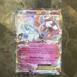 Pokemon TCG Diancie EX 72/124 XY Fates Collide Holo - Image 1