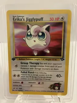 Pokemon Erika’s Jigglypuff 1st Edition Gym Challenge 1st Edition #69/132 LP+/NM - Image 1