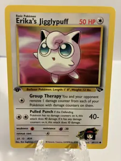 Pokemon Erika’s Jigglypuff 1st Edition Gym Challenge 1st Edition #69/132 LP+/NM - Image 3