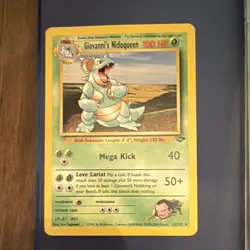Pokemon TCG Giovanni's Nidoqueen Gym Challenge Rare 23/132 2000 100HP Regular - Image 1