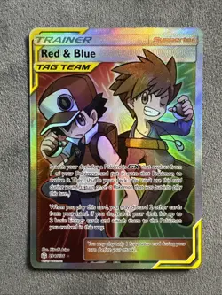 Pokemon TCG 2019 Red Blue Tag Team Trainer Cosmic Eclipse Full Art #234/236 - Image 1