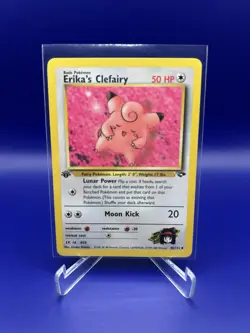 Pokemon Erika's Clefairy 40/132 1st Edition Gym Challenge English LP - Image 1