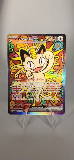 The Pokemon Company Meowth EX 121/088 POR: Full Art Holo Rare 170 HP English - Image 1
