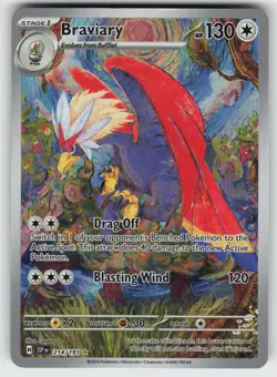 Braviary Illustration Rare SV08: Surging Sparks 214/191 Pokemon - Image 1