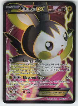 Emolga EX (143 Full Art) Ultra Rare XY Base Set 143/146 Pokemon - Image 1