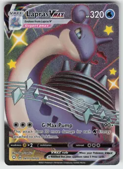 Lapras VMAX Shiny Holo Rare Shining Fates: Shiny Vault SV111/SV122 Pokemon - Image 1