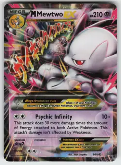 M Mewtwo EX (64) Ultra Rare XY - BREAKthrough 64/162 Pokemon - Image 1
