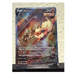Pokemon Flareon V Single Strike Full Art Promo Holo Basic SWSH179 210 HP 2021 - Image 1