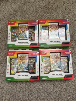 Pokemon TCG First Partner Illustration Collection Series 1 Lot Of 4 Sealed - Image 1
