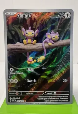 Aipom 211/182 Illustration Rare Paradox Rift Pokemon NM - Image 1