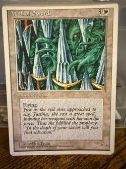 MTG Magic the Gathering Fourth Edition Wall of Swords - Image 1