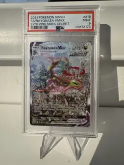 Pokemon TCG Rayquaza VMAX Evolving Skies Holo Ultra Rare Card - Image 1