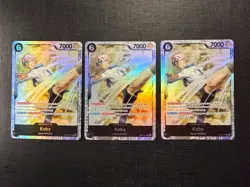 Bandai One Piece Card Game Koby SR EB04-044 Holo Lot of 3 English - Image 1