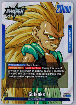 Dragon Ball Card Game Gotenks Card Sb02-017 Silver Leader Card - Image 1