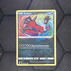 Pokemon Card - Yveltal Shining Fates 046/072 Amazing Rare SWSH Holo - Image 1