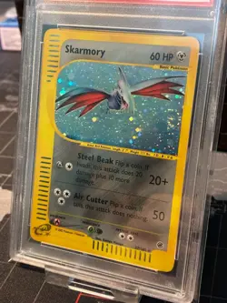 Pokemon Card Expedition 2002 Skarmory Holo Rare PSA 9 Mint 27/165 Nintendo SWIRL - Image 2