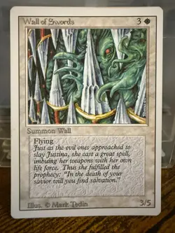 MTG Magic the Gathering Revised Edition Wall of Swords - Image 1