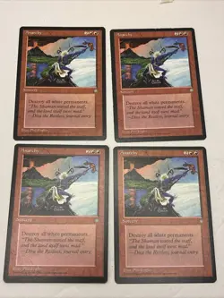 4x ANARCHY SORCERY PLAYSET ICE AGE MTG MAGIC The GATHERING MP / LP ENGLISH - Image 1