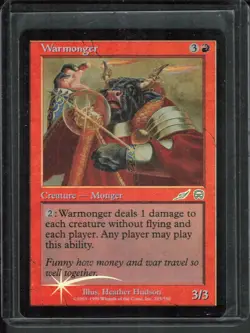 Magic The Gathering MTG - Mercadian Masques MMQ 1999 - #225 Warmonger NM FOIL x1 - Image 1