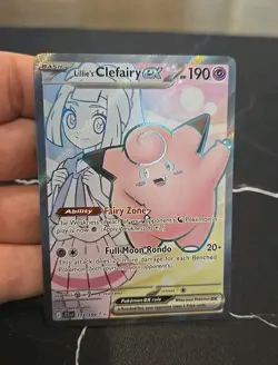 2025 Pokemon TCG Lillie’s Clefairy ex 173/159 Ultra Rare Journey Together En - Image 1