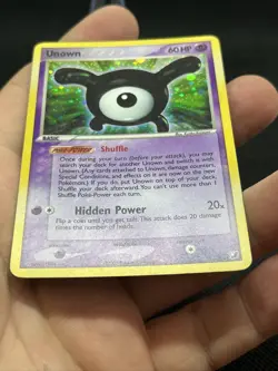 Unown x/28 Holo X | EX Unseen Forces | MP | Vintage Pokemon Card TCG W/ Swirl - Image 3