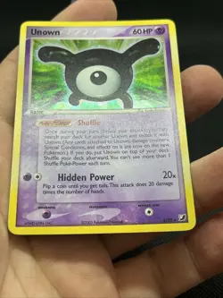 Unown x/28 Holo X | EX Unseen Forces | MP | Vintage Pokemon Card TCG W/ Swirl - Image 4
