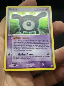 Unown x/28 Holo X | EX Unseen Forces | MP | Vintage Pokemon Card TCG W/ Swirl - Image 5