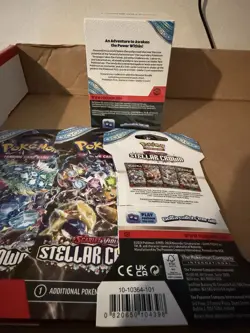 Pokemon Scarlet & Violet Stellar Crown Booster Bundle Box & 3 Sleeved Packs - Image 2