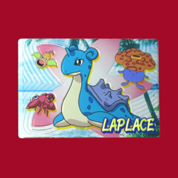 LAPRAS (LAPLACE)--JAPANESE MEIJI EMBOSSED PROMO FOIL POKEMON CARD - Image 1