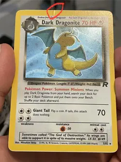 Pokemon Dark Dragonite 5/82 Team Rocket Unlimited Holo Rare LP (Raised Surface) - Image 3